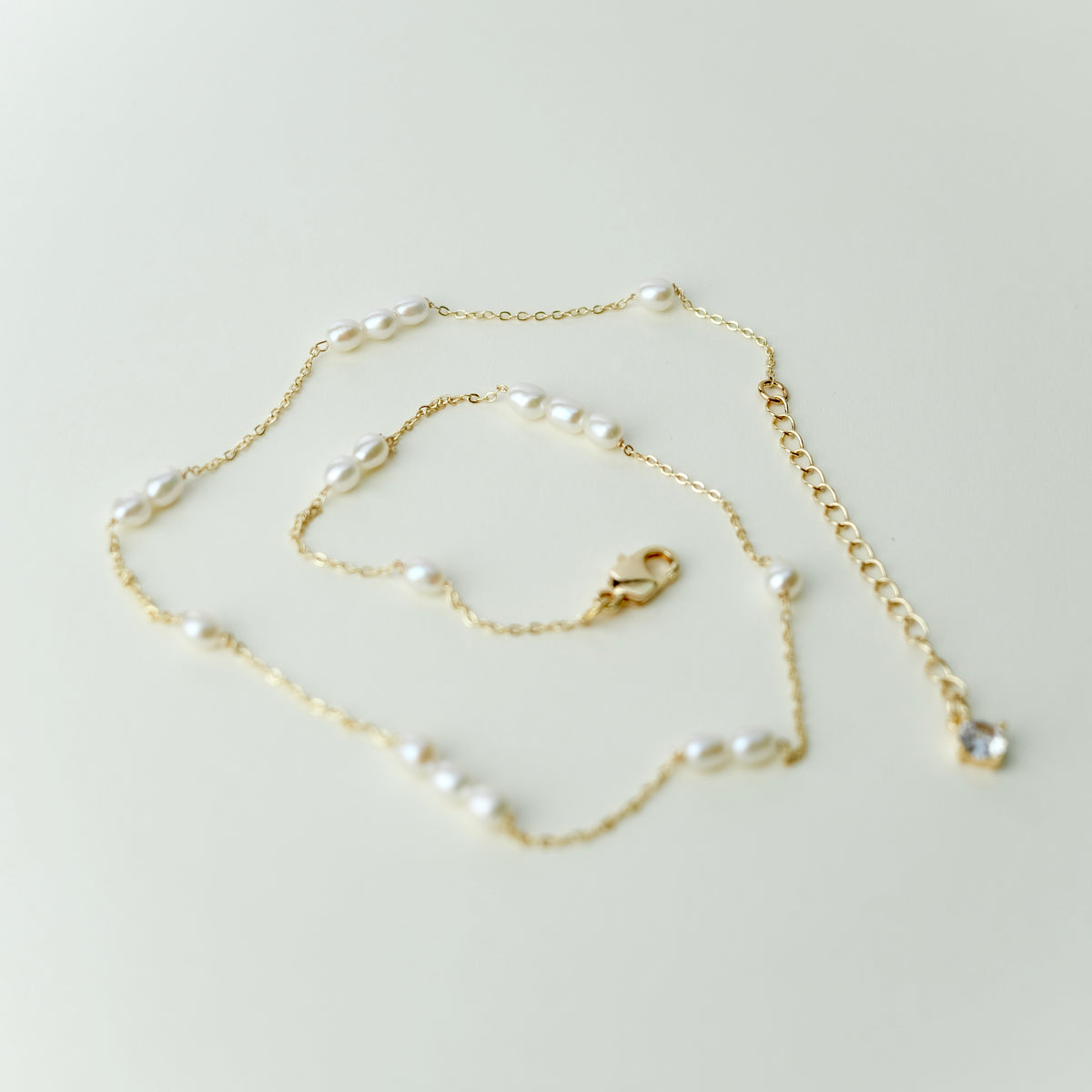 Freshwater pearl wrapped necklace