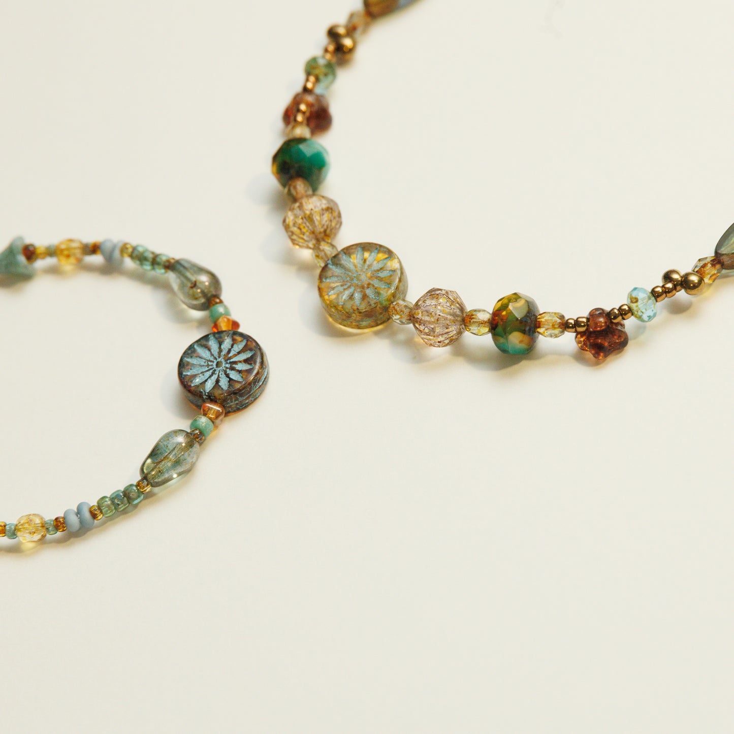 Handgemaakte Amber Tsjechische Kralenketting