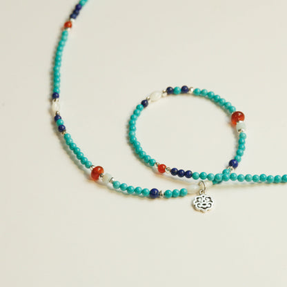 Handmade Turquoise Lapis Lazuli Necklace