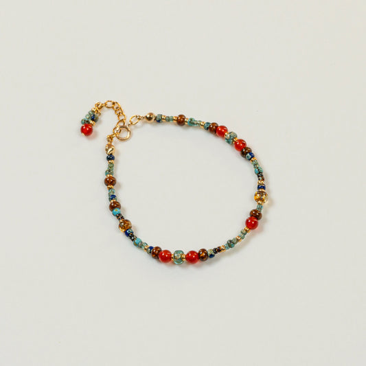 Kralenarmband met rode agaat