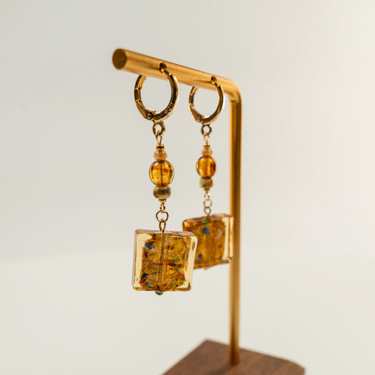 Kraaltjes oorbellen van lampenglas