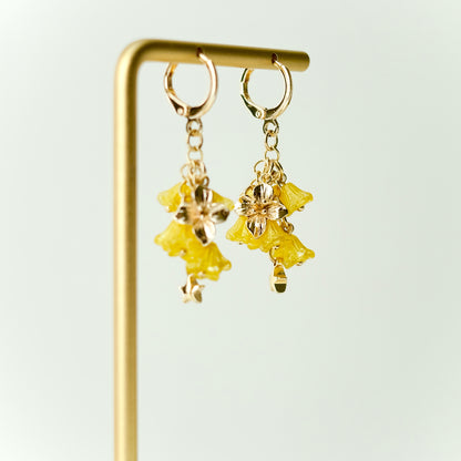 Multicolor Czech glass bouquet earrings