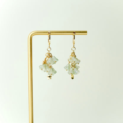 Multicolor Czech glass bouquet earrings