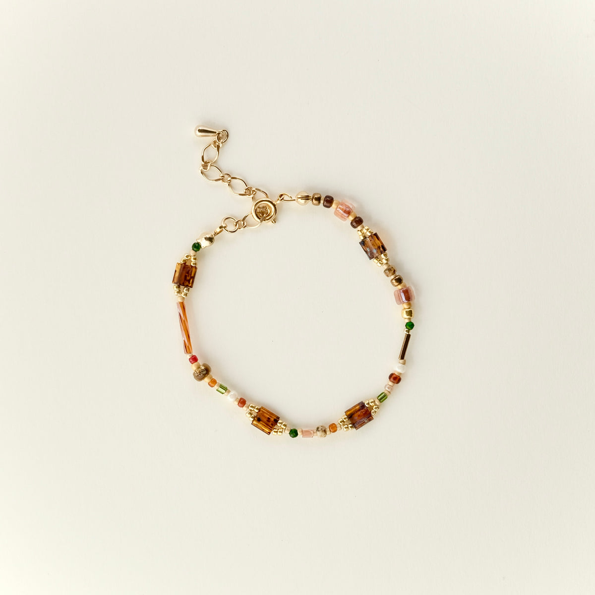 Gold double-strand braided bracelet