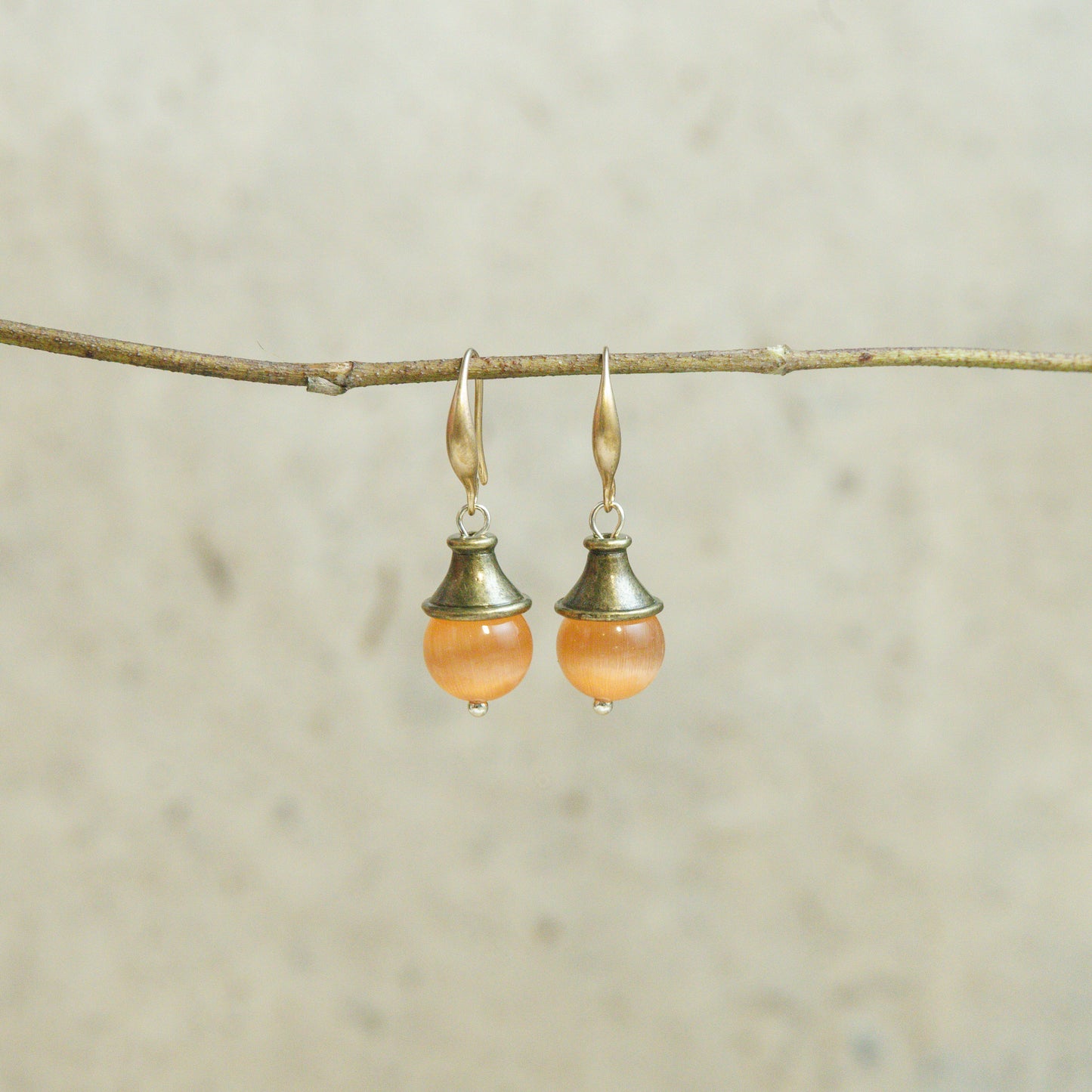 Handmade Chrysoberyl Lantern Earrings