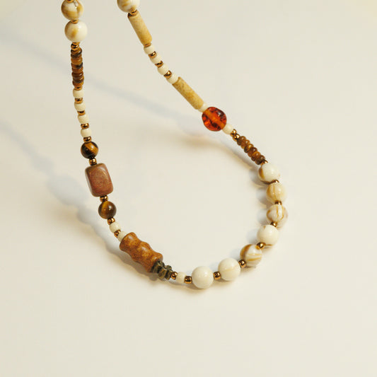 Handmade Wooden Beaded Necklace