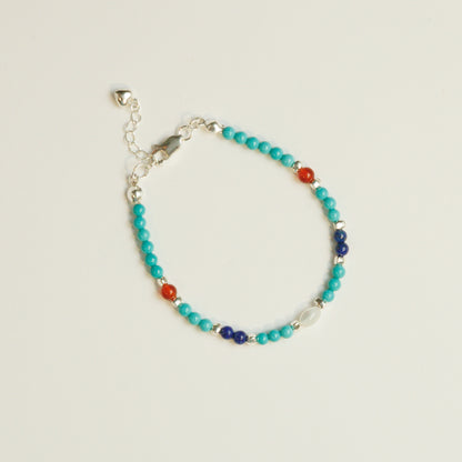 Handmade Turquoise Lapis Lazuli Bracelet