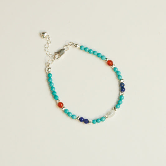 Handmade Turquoise Lapis Lazuli Bracelet