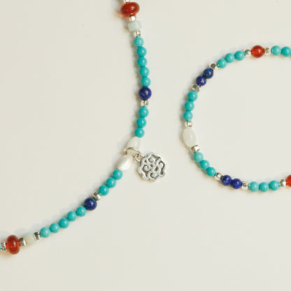 Handmade Turquoise Lapis Lazuli Bracelet