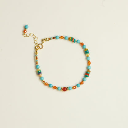 Handmade Turquoise Zirconia Bracelet