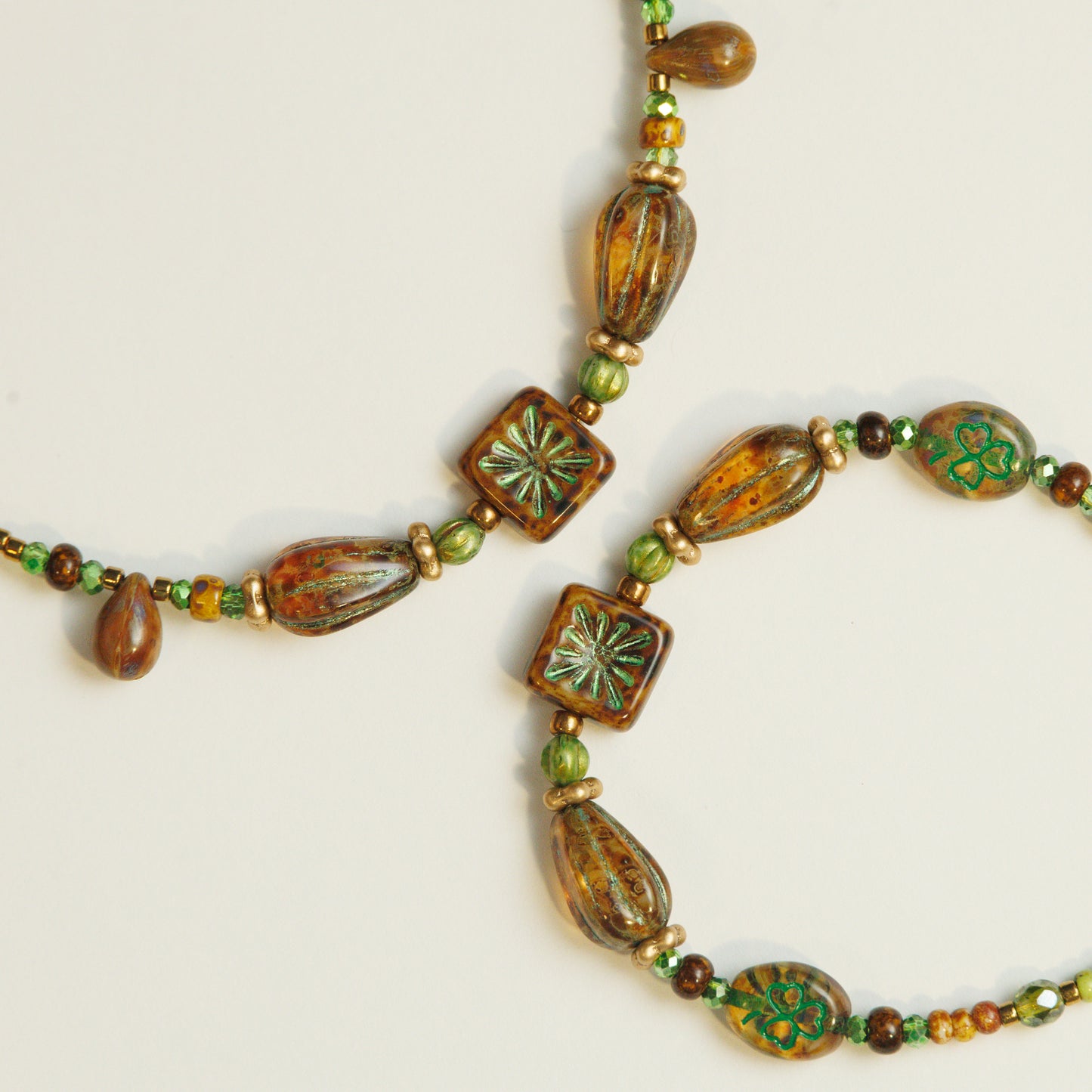 Handmade Antique Czech Glass Beaded Necklace