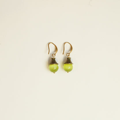 Handmade Chrysoberyl Lantern Earrings