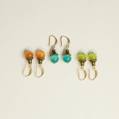 Handmade Chrysoberyl Lantern Earrings