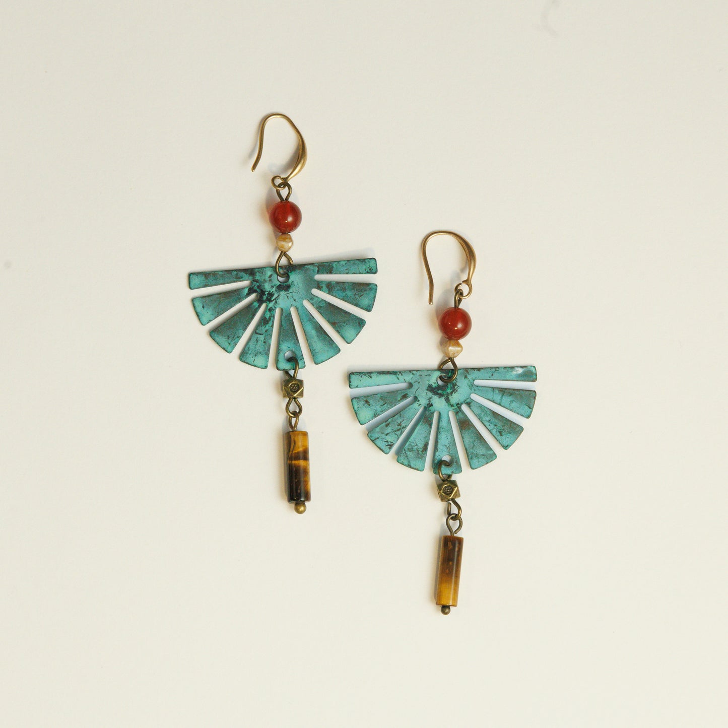 Handmade Oxidized Bronze Earrings