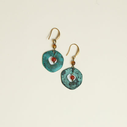 Handmade Oxidized Bronze Earrings