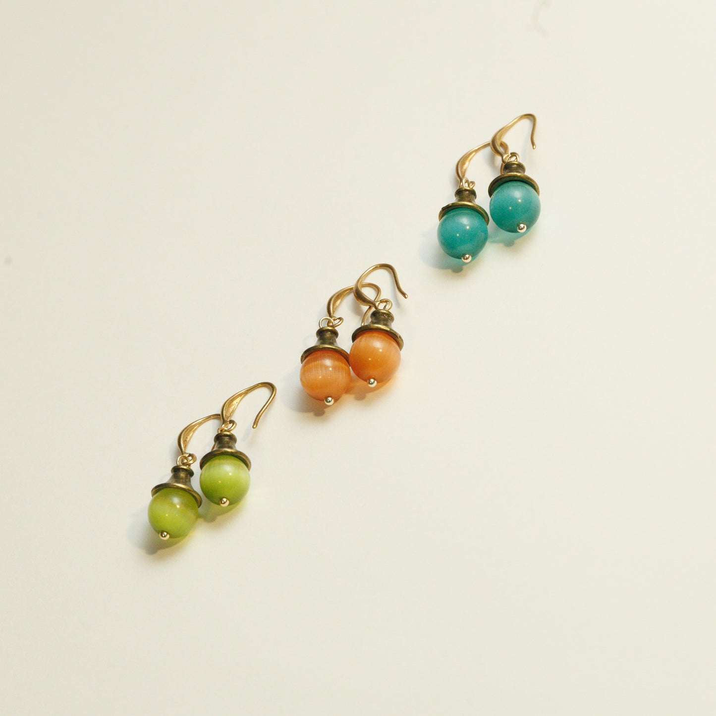 Handmade Chrysoberyl Lantern Earrings