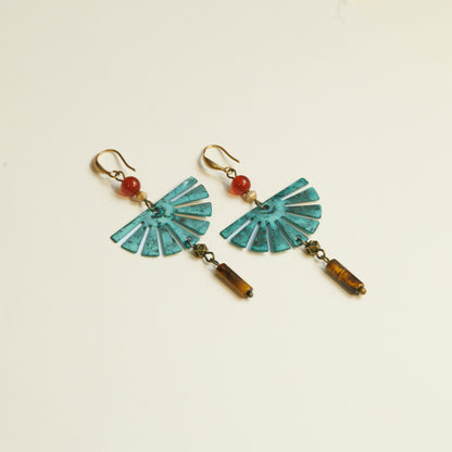 Handmade Oxidized Bronze Earrings