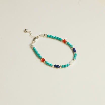 Handmade Turquoise Lapis Lazuli Bracelet