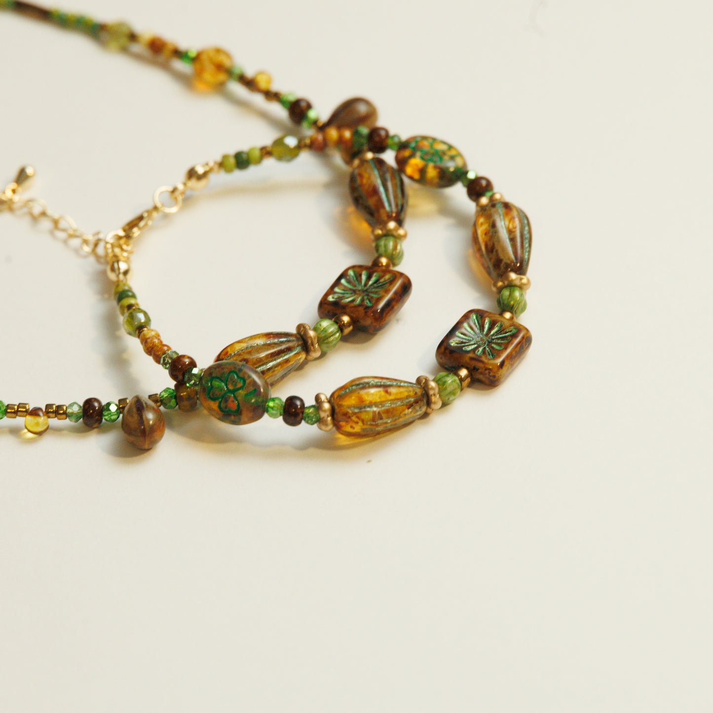 Handmade Antique Czech Glass Beaded Necklace