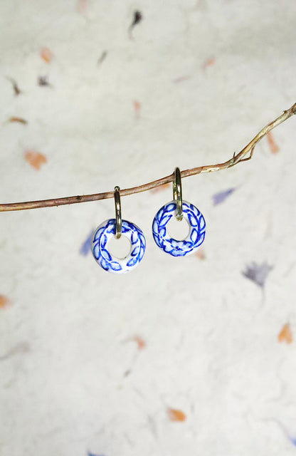 Oriental Porcelain Earrings